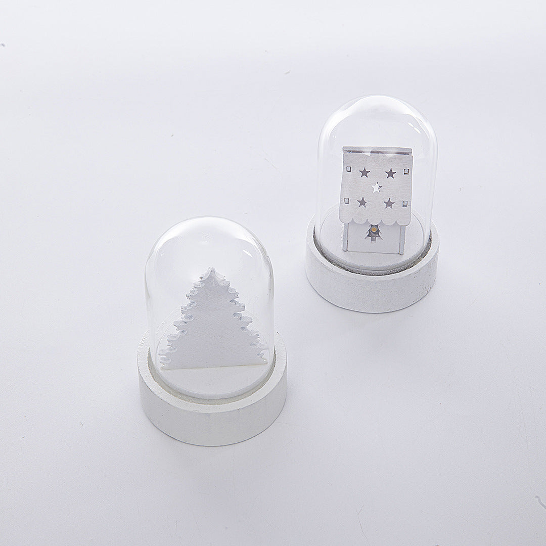 Christmas Decorations Luminous Wooden House Christmas Ornaments