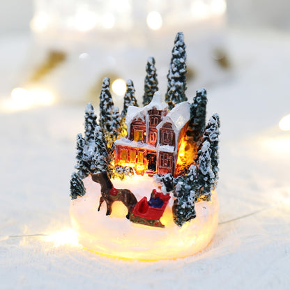 Christmas Decorations Resin House Gifts