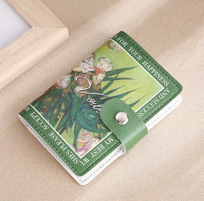 Flower Anime  Anti-degaussing Multiple Card Slots Bank  Document Package Large Capacity Card Holder