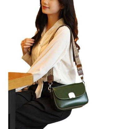 Genuine Leather Women's Bag First Layer Vegetable Tanned Portable Crossbody